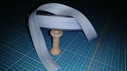 Elastisches Schrägband uni zartblau